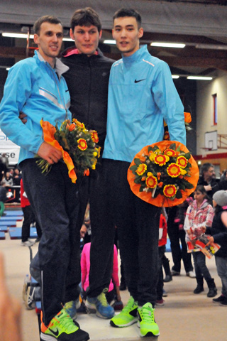 2. Aleksey Dmitrik; 1. Ivan Ukhov; 3. Lev Missirov - Arnstadt 2014